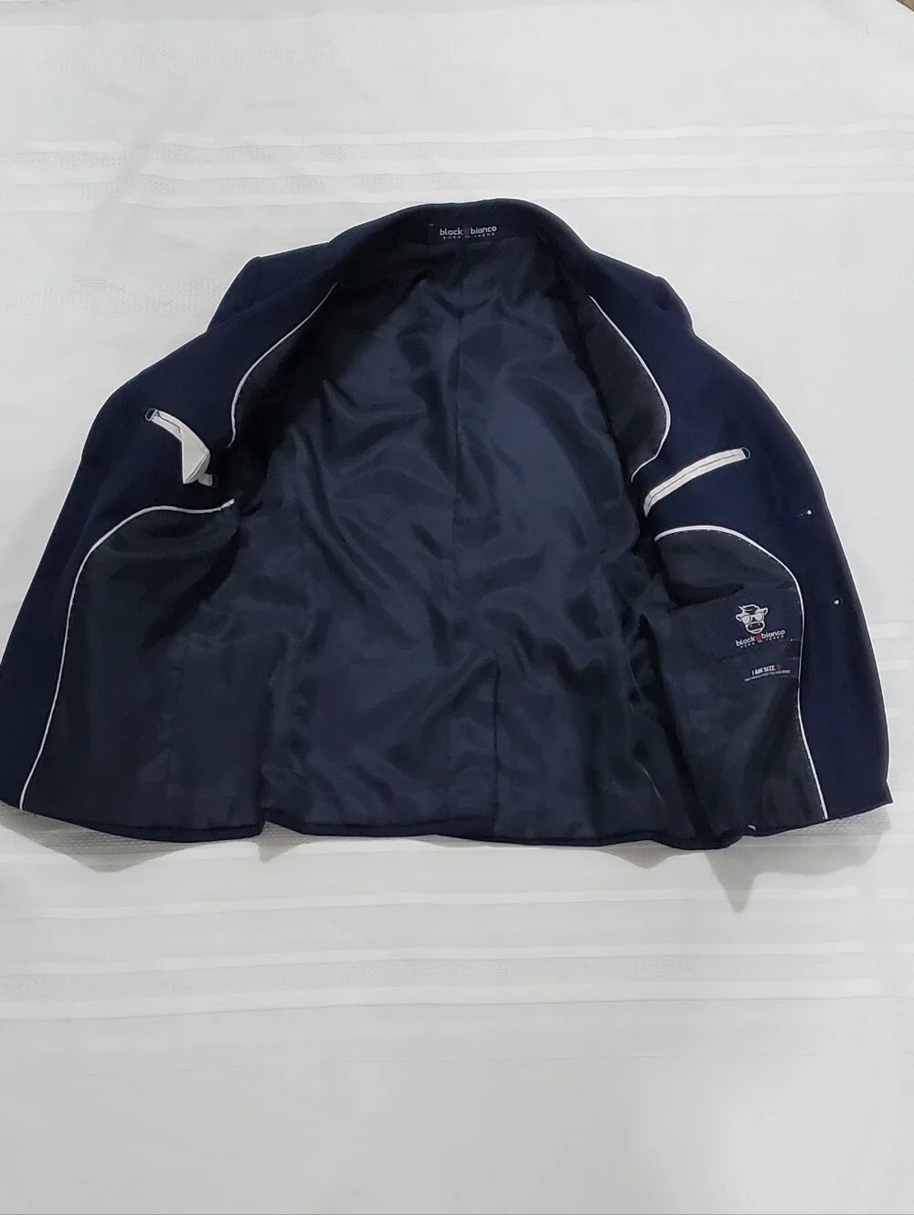BLACK n BIANCO Boys 2-Piece Navy Suit Set